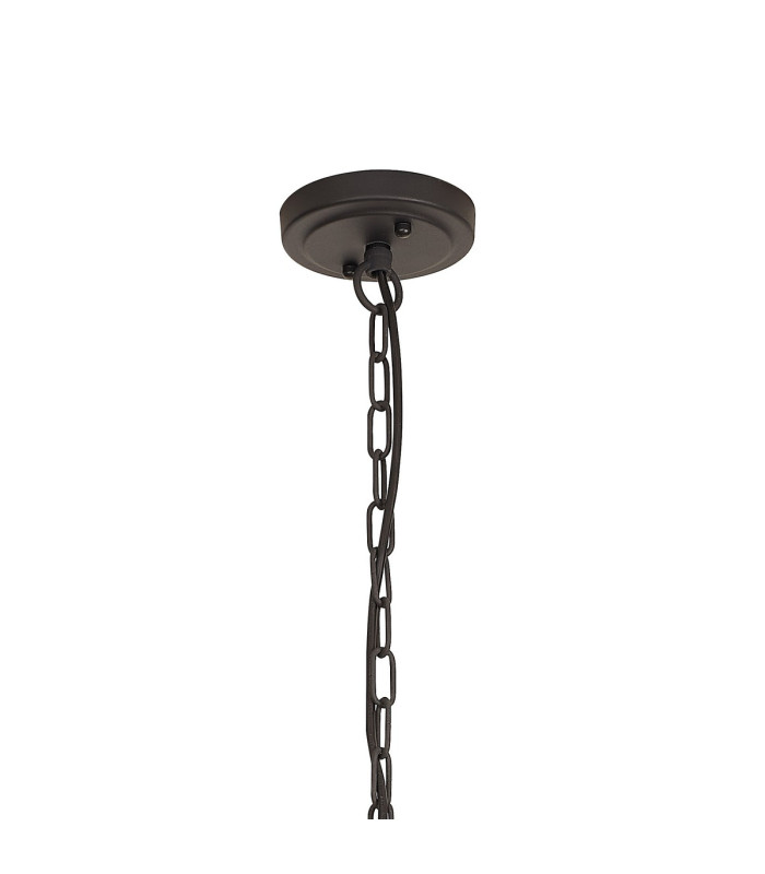 Buffalo 50cm Round Pendant/Semi Flush 6 Light E27 Satin Black / Painted Gold-8