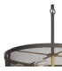Buffalo 50cm Round Pendant/Semi Flush 6 Light E27 Satin Black / Painted Gold-9