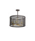 Buffalo 50cm Round Pendant/Semi Flush 6 Light E27 Satin Black / Painted Gold-11