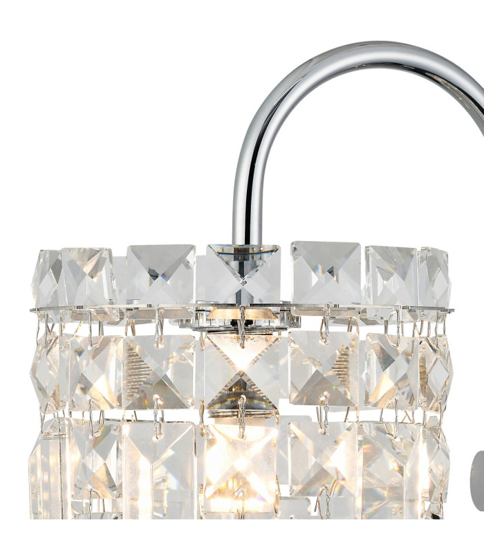 Wayland Wall Light 1 x G9 IP44 Polished Chrome/Crystal-6
