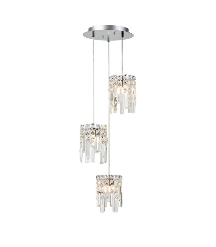 Wayland 29cm Pendant 3 x G9 IP44 Polished Chrome/Crystal-1