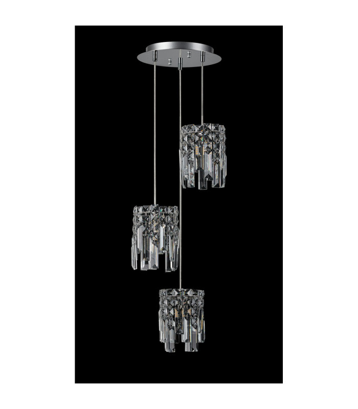Wayland 29cm Pendant 3 x G9 IP44 Polished Chrome/Crystal-8