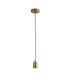 Argyle 10cm 2m 1 Light Pendant Antique Brass/2m Golden Brown Braided Cable E27 Max 60W-4