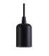 Argyle 10cm 2m 1 Light Pendant Black/Black Braided Cable E27 Max 60W c/w Ceiling Bracket & Deeper Shade Ring-5
