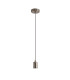 Argyle 10cm 2m 1 Light Pendant Brushed Nickel/Silver Braided Cable E27 Max 60W c/w Ceiling Bracket & Deeper Shade Ring-4