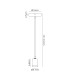 Argyle 10cm 2m 1 Light Pendant Chrome/Silver Braided Cable E27 Max 60W c/w Ceiling Bracket & Deeper Shade Ring-2