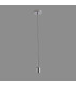 Argyle 10cm 2m 1 Light Pendant Chrome/Silver Braided Cable E27 Max 60W c/w Ceiling Bracket & Deeper Shade Ring-3