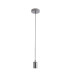 Argyle 10cm 2m 1 Light Pendant Chrome/Silver Braided Cable E27 Max 60W c/w Ceiling Bracket & Deeper Shade Ring-4
