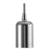 Argyle 10cm 2m 1 Light Pendant Chrome/Silver Braided Cable E27 Max 60W c/w Ceiling Bracket & Deeper Shade Ring-5