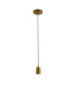 Argyle 10cm 2m 1 Light Pendant Gilt Bronze/Gold Braided Cable E27 Max 60W c/w Ceiling Bracket & Deeper Shade Ring-4