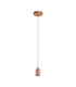 Argyle 10cm 2m 1 Light Pendant Rose Gold/Rose Gold Braided Cable E27 Max 60W c/w Ceiling Bracket & Deeper Shade Ring-4