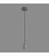 Argyle 10cm 2m 1 Light Pendant Warm Grey/Grey Braided Cable E27 Max 60W c/w Ceiling Bracket & Deeper Shade Ring-3