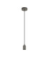 Argyle 10cm 2m 1 Light Pendant Warm Grey/Grey Braided Cable E27 Max 60W c/w Ceiling Bracket & Deeper Shade Ring-4