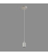 Argyle 10cm 2m 1 Light Pendant White/White Braided Cable E27 Max 60W c/w Ceiling Bracket & Deeper Shade Ring-3