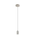 Argyle 10cm 2m 1 Light Pendant White/White Braided Cable E27 Max 60W c/w Ceiling Bracket & Deeper Shade Ring-4