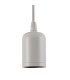 Argyle 10cm 2m 1 Light Pendant White/White Braided Cable E27 Max 60W c/w Ceiling Bracket & Deeper Shade Ring-5
