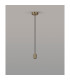 Argyle 10cm 1m 1 Light Pendant Antique Brass/Black Braided Cable E27 Max 60W c/w Ceiling Bracket & Deeper Shade Ring-3