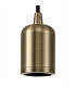 Argyle 10cm 1m 1 Light Pendant Antique Brass/Black Braided Cable E27 Max 60W c/w Ceiling Bracket & Deeper Shade Ring-5