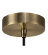 Argyle 10cm 1m 1 Light Pendant Antique Brass/Black Braided Cable E27 Max 60W c/w Ceiling Bracket & Deeper Shade Ring-6