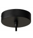 Argyle 10cm 1m 1 Light Pendant Black/Black Braided Cable E27 Max 60W c/w Ceiling Bracket & Deeper Shade Ring-6