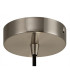 Argyle 10cm 1m 1 Light Pendant Brushed Nickel/Black Braided Cable E27 Max 60W c/w Ceiling Bracket & Deeper Shade Ring-6