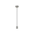 Argyle 10cm 1m 1 Light Pendant Chrome/Black Braided Cable E27 Max 60W c/w Ceiling Bracket & Deeper Shade Ring-4