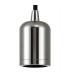 Argyle 10cm 1m 1 Light Pendant Chrome/Black Braided Cable E27 Max 60W c/w Ceiling Bracket & Deeper Shade Ring-5