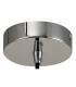 Argyle 10cm 1m 1 Light Pendant Chrome/Black Braided Cable E27 Max 60W c/w Ceiling Bracket & Deeper Shade Ring-6