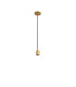 Argyle 10cm 1m 1 Light Pendant Gilt Bronze/Black Braided Cable E27 Max 60W c/w Ceiling Bracket & Deeper Shade Ring-4