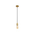 Argyle 10cm 1m 1 Light Pendant Gilt Bronze/Black Braided Cable E27 Max 60W c/w Ceiling Bracket & Deeper Shade Ring-5