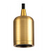 Argyle 10cm 1m 1 Light Pendant Gilt Bronze/Black Braided Cable E27 Max 60W c/w Ceiling Bracket & Deeper Shade Ring-6