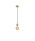 Argyle 10cm 1m 1 Light Pendant Gilt Bronze/Black Braided Cable E27 Max 60W c/w Ceiling Bracket & Deeper Shade Ring-10