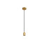 Argyle 10cm 1m 1 Light Pendant Gilt Bronze/Black Braided Cable E27 Max 60W c/w Ceiling Bracket & Deeper Shade Ring-11