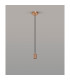Argyle 10cm 1m 1 Light Pendant Rose Gold/Black Braided Cable E27 Max 60W c/w Ceiling Bracket & Deeper Shade Ring-3