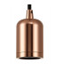 Argyle 10cm 1m 1 Light Pendant Rose Gold/Black Braided Cable E27 Max 60W c/w Ceiling Bracket & Deeper Shade Ring-5