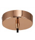 Argyle 10cm 1m 1 Light Pendant Rose Gold/Black Braided Cable E27 Max 60W c/w Ceiling Bracket & Deeper Shade Ring-6