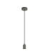Argyle 10cm 1m 1 Light Pendant Warm Grey/Black Braided Cable E27 Max 60W c/w Ceiling Bracket & Deeper Shade Ring-3