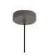 Argyle 10cm 1m 1 Light Pendant Warm Grey/Black Braided Cable E27 Max 60W c/w Ceiling Bracket & Deeper Shade Ring-4