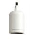 Argyle 10cm 1m 1 Light Pendant White/Black Braided Cable E27 Max 60W c/w Ceiling Bracket & Deeper Shade Ring-5
