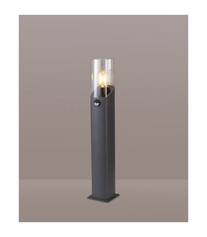 Blenheim 60cm Post Lamp PIR Sensor 1 x E27 IP44 Grey/Clear -3