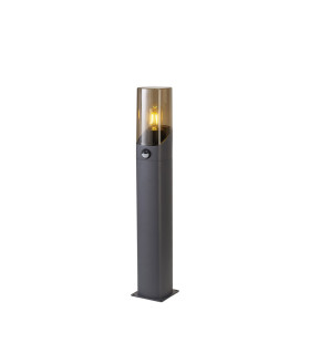 Blenheim 60cm Post Lamp PIR Sensor 1 x E27 IP44 Grey/Smoke -1