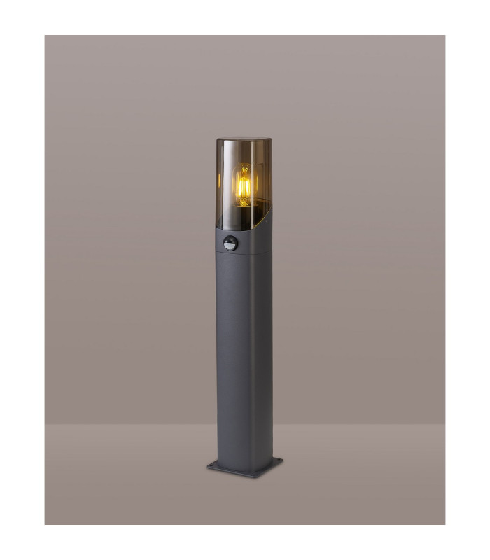 Blenheim 60cm Post Lamp PIR Sensor 1 x E27 IP44 Grey/Smoke -3