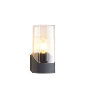 Blenheim Wall Lamp 1 x E27 IP44 Grey/Clear -1