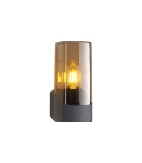 Blenheim Wall Lamp 1 x E27 IP44 Grey/Smoke -1