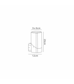 Blenheim Wall Lamp 1 x E27 IP44 Grey/Smoke -2