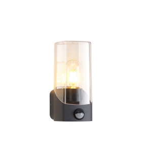 Blenheim Wall Lamp PIR Sensor 1 x E27 IP44 Grey/Clear -1