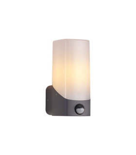 Blenheim Wall Lamp PIR Sensor 1 x E27 IP44 Grey/Opal -1