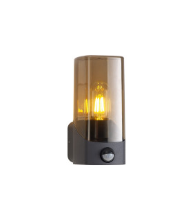 Blenheim Wall Lamp PIR Sensor 1 x E27 IP44 Grey/Smoke -1