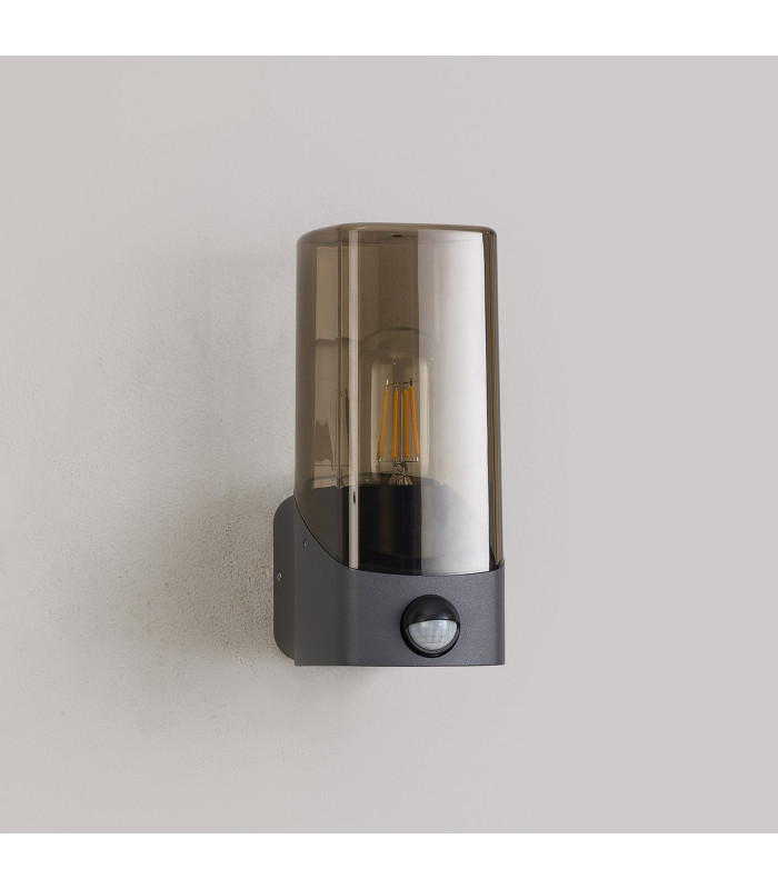 Blenheim Wall Lamp PIR Sensor 1 x E27 IP44 Grey/Smoke -7