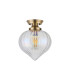 Afton 23cm Flush Ceiling LightFlower Bud Shade 1 x E27 Antique Brass/Iridescent Faded-4